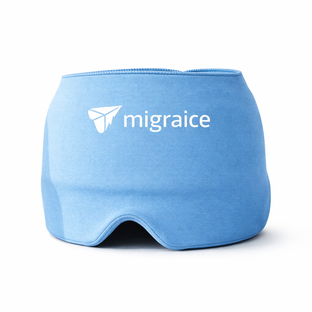 MigraIce cold-therapy cap, blue